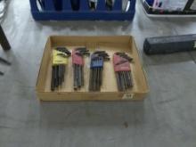 allen wrenches, two sets by eklind and two sets by bondhus