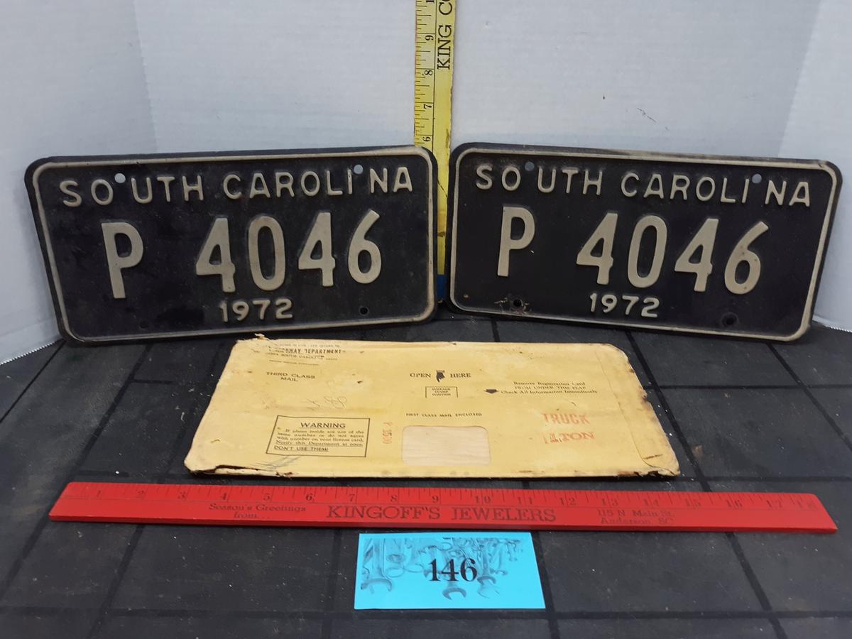 Tag Lot, SC 1972 Pair