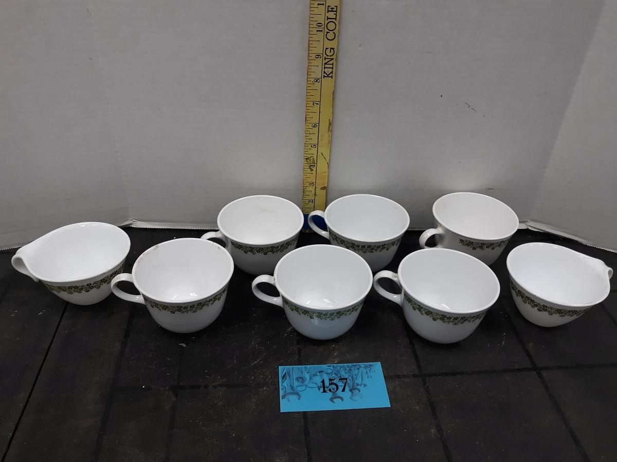 Vintage Corelle Cups, Crazy Daisy Pattern