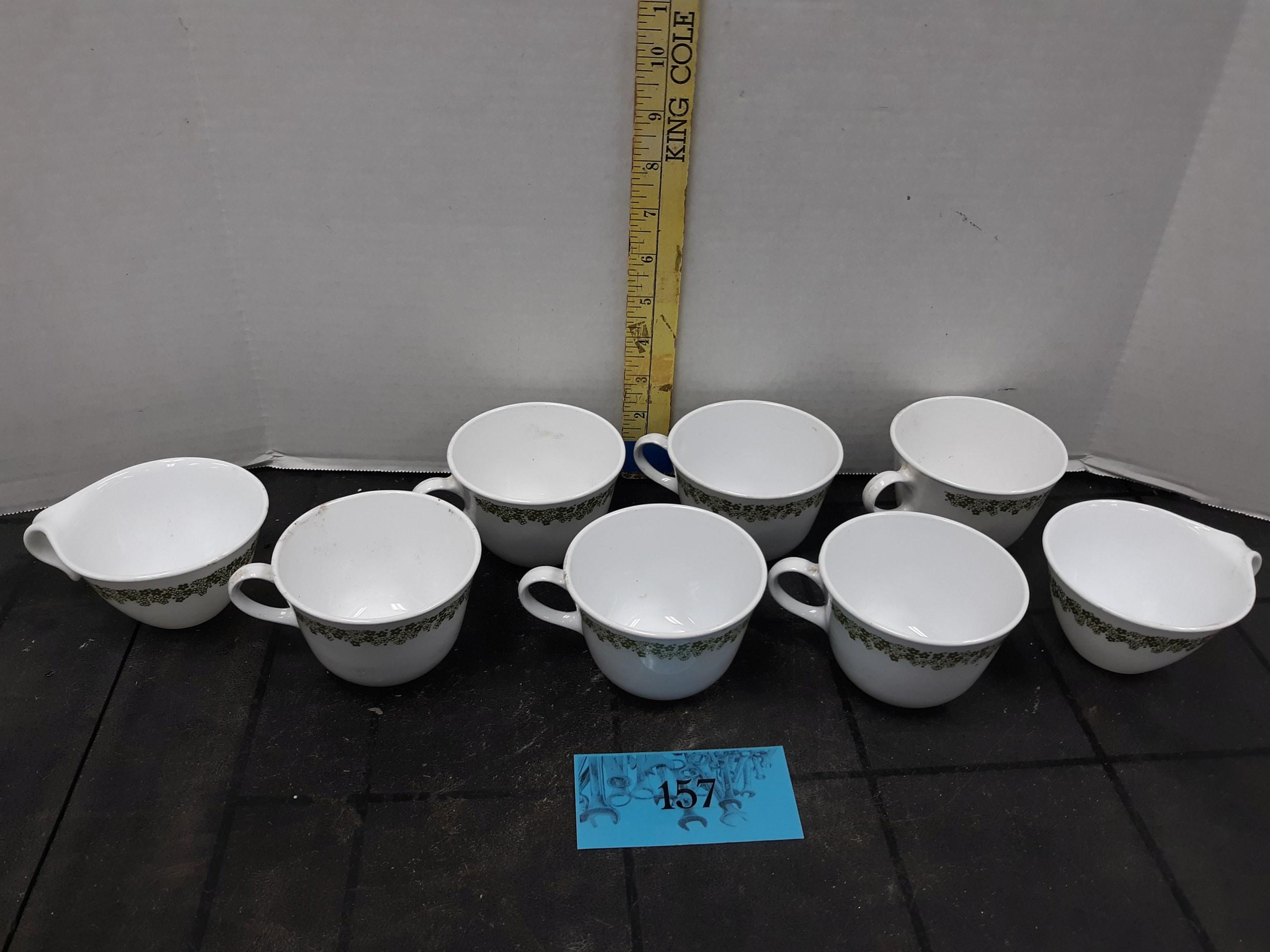 Vintage Corelle Cups, Crazy Daisy Pattern