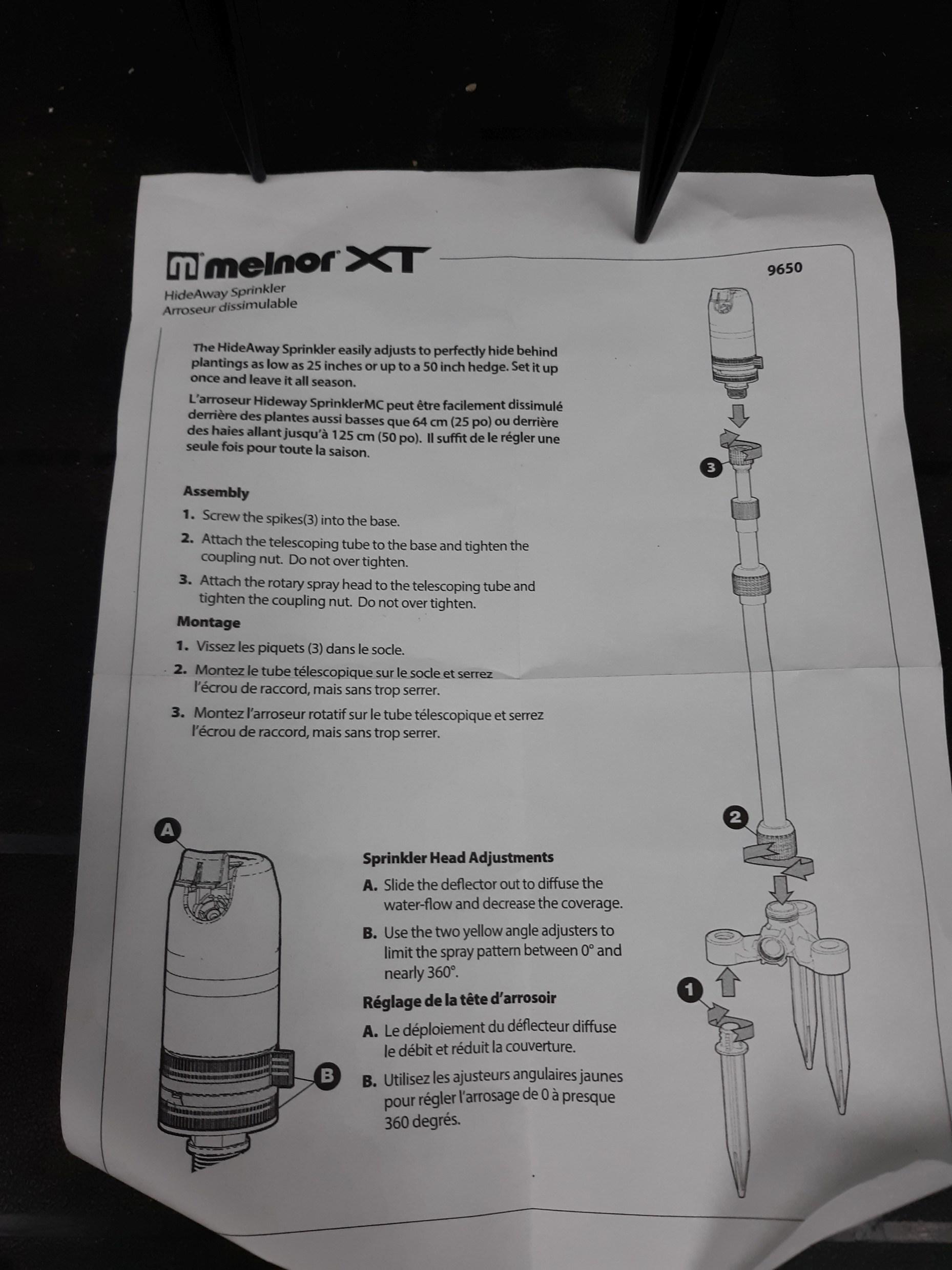 Meinor XT Sprinkler, Appears New