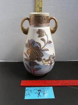 Vintage Nippon Japanese Morige Art Pottery Vase, small chip
