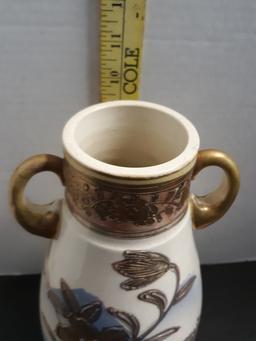 Vintage Nippon Japanese Morige Art Pottery Vase, small chip