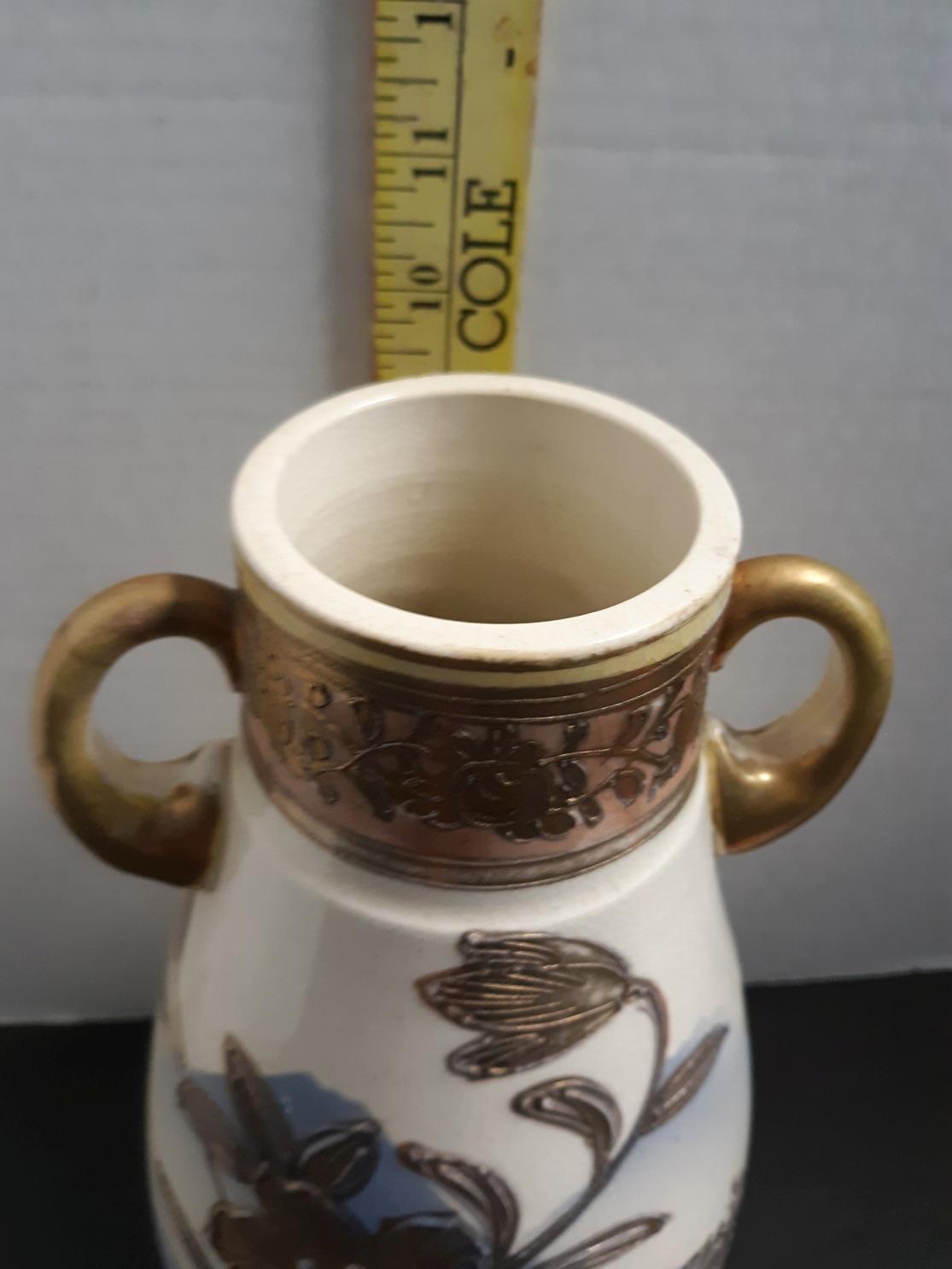 Vintage Nippon Japanese Morige Art Pottery Vase, small chip