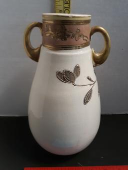 Vintage Nippon Japanese Morige Art Pottery Vase, small chip