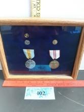 Display Case with Medals