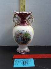 Vintage Victorian Two Handled Vase