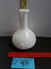Victorian Satin Milk Glass Vase