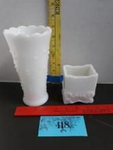 Vintage Milk Glass Vases