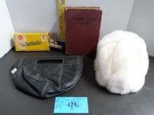Misc Lot, Hymnal, Hat, Flashbulbs, Purse