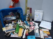 Misc Craft Lot, buttons, zippers, yarn and more