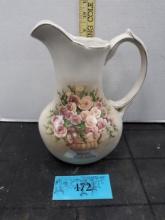 Vintage Belk All For You Floral Ceramic Pitcher