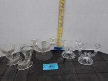 Vintage Glass Candle Holder Los, Cornucopia's