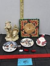 Christmas Lot, Santa, plates and more