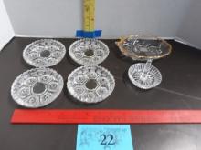 Vintage Ashtrays, Ring Holder, Mikasa Trinket Dish