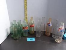 Vintage Coke and Pepsi Bottles Lot