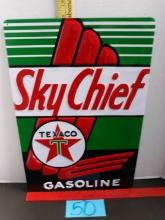 Metal Texaco Sky Chief Sign New