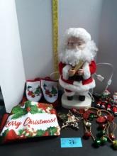 Christmas Lot, Santa (untested), ornaments and more