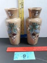 Vintage Floral Japanese Style Vases