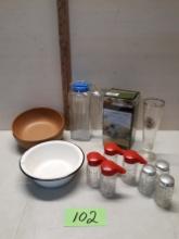 Misc Lot, Bowls, S&P, Cheese Grater and more