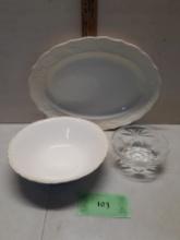 Misc Lot, Platter, Bowl, small nut bowl