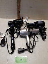 Blow Dryer and Curling Brush lot, all power on