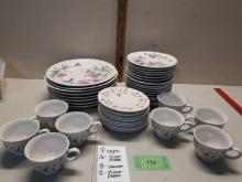 Totally Today Dishes, 8 cups, 16 Salad Plates, 8 Saucers, 8 Dinner Plates