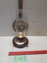 Vtg Wall Hanging Oil Lamp