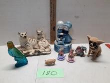 Misc Lot, Musical Girl and Boy, Mice in Tea Cup, Avon Parrot and more