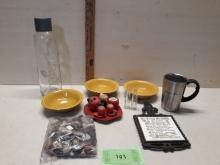 Misc Lot, Water Bottle, Irish Blessing Trivet,  Decorative Rocks and more
