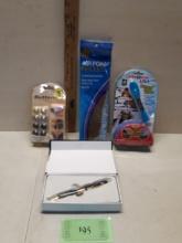Misc Lot, Lazer Bond, Air Foam Insoles, Smart Fit Buttons, Pen