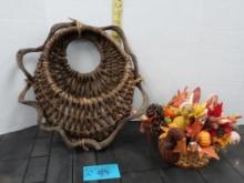 Fall Décor and Wall Hanging Basket