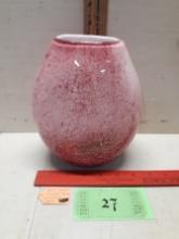 Speckled Art Glass Vase