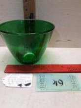 Forest Green Splash Proof Bowl Vintage Anchor Hocking