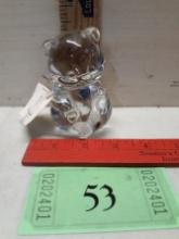 Fenton September Birthday Bear Clear Crystal Figurine