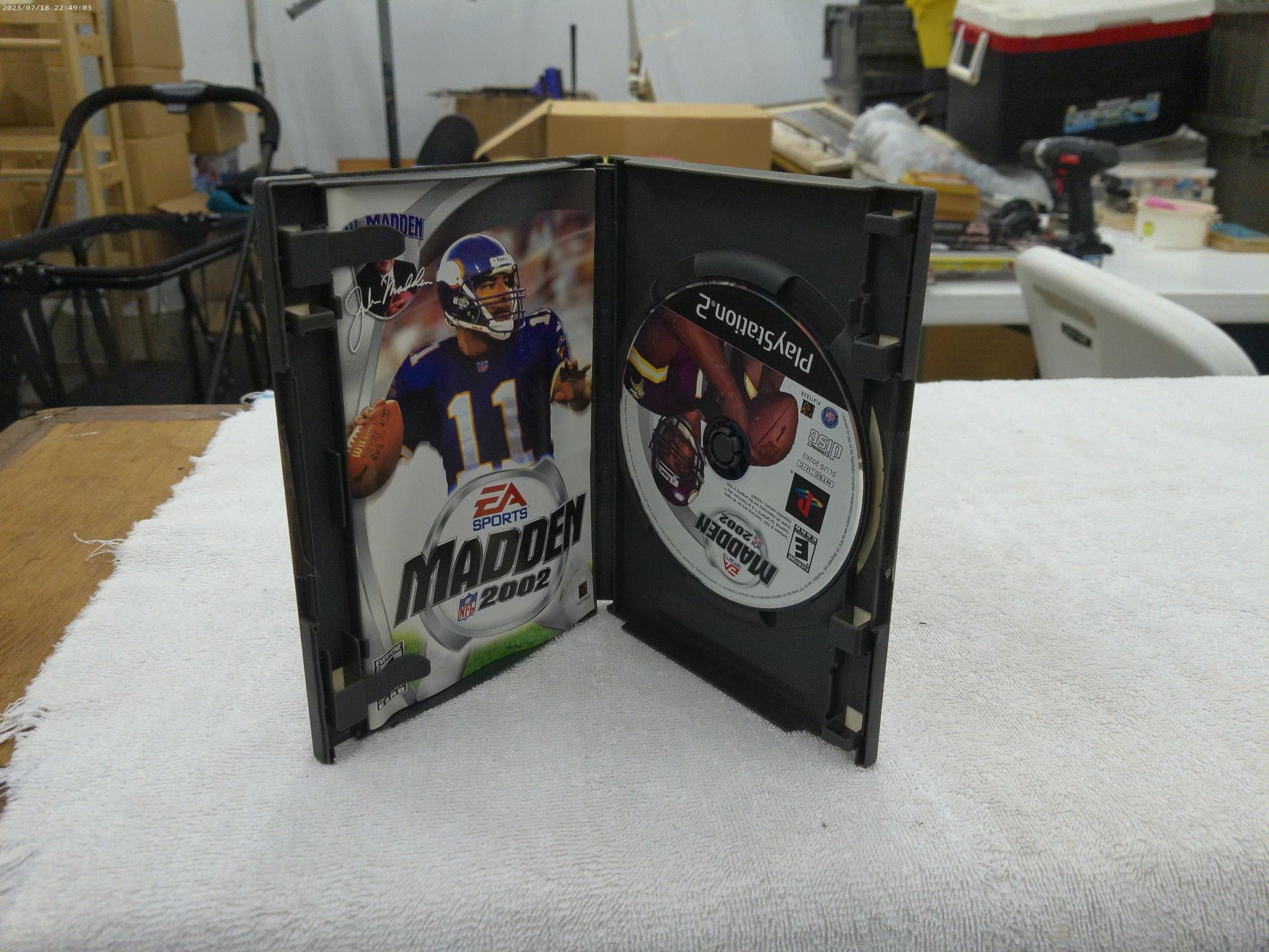 playstation 2 game, madden 2002 from 2001