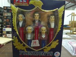 pez, presidents of the united states dispenser set 1st in the series comes with 5 total from washing