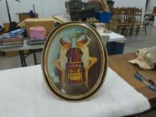 vintage RC Cola tray, nice early USA made royal crown cola metal tray 14.5 in long and 11.5in wide