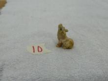 native american soapstone wolf, hand carved by native artist 1.5in tall