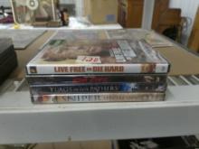 new dvds, lot of 4 action movies sealed in plastic