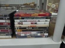 action movie dvds, lot of 10 total includes a boxset for a total of 11 movies