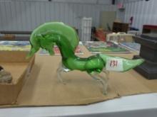 art glass unicorn, very nice handmade piece over 9in long