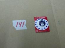 vintage sterling charm, american bicentennial charm on card 1776-1976