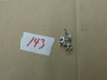 native american sterling charm, warrior on horse 4.1g
