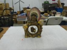 native american statue, warriors with eagles and a dreamcatcher in the center 11.5in tall