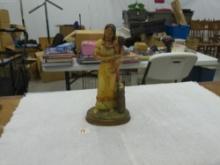 native american statue, mother with child 11in tall