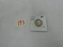 buffalo nickel, 1937-D in card