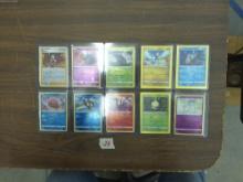 pokemon cards, 10 holographic english cards in hard protective sleeves