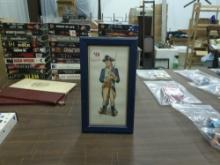 early american art, framed image of one of washington's bodygaurds by Frederick Elmiger 6x10