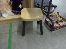 wood stool, 4 leg 11in tall